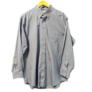 Brooks Brothers Madison Blue‎ Pattern Cotton Non-Iron Button Down Shirt 17-34